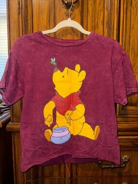 Disney Maroon Graphic Tee with White Logo